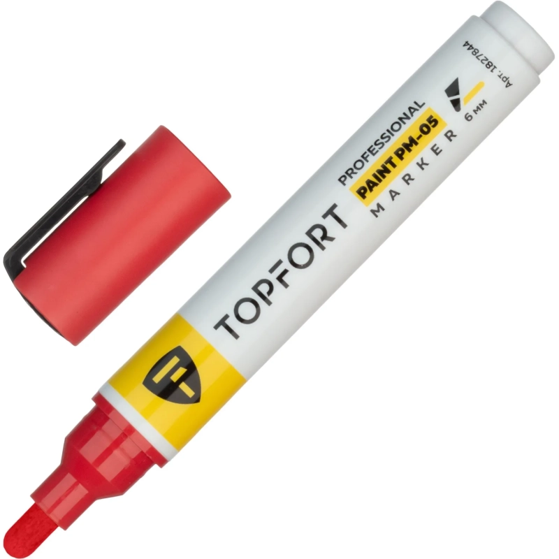 Маркер лаковый Topfort Paint 6 мм красный