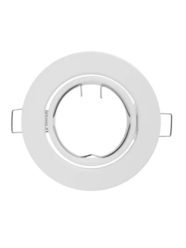 Светильник встраиваемый под лампу MR-16, поворотный, круглый, металлический, белый