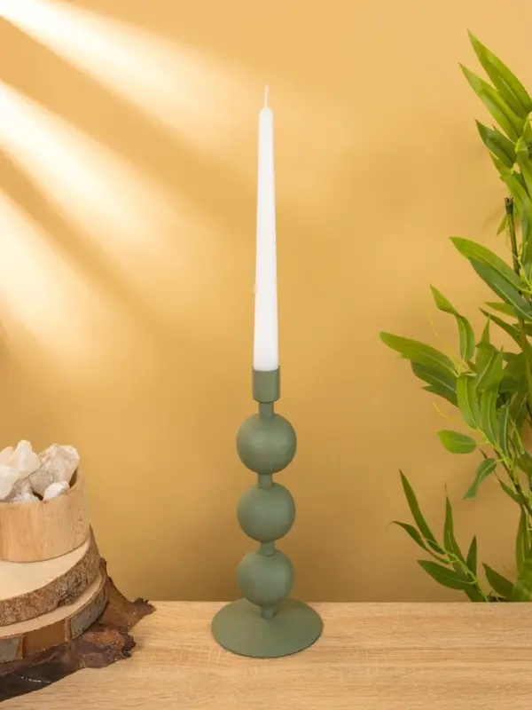 Подсвечник на 1 свечу текстурный  Подсвечник на 1 свечу текстурный "Болотный" с 3 сферами 10х10х25 см