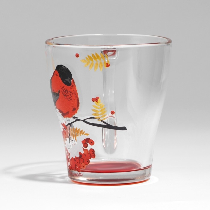 Новый год. Набор кружек стеклянных &laquo;Снегири!&raquo;, 2 шт