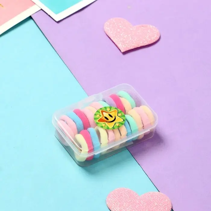 Резинка для волос  Резинка для волос "Махрушка фруктики" (набор 25 шт) 1,5 см, яркий