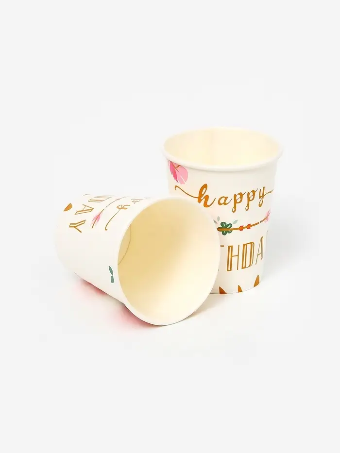 Бумажные стаканы "Happy birthday" (набор 10шт)