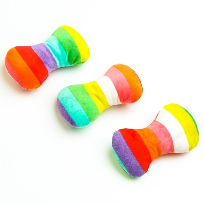 Игрушка для собак Игрушка для собак "Мягкая кость", 15 см, радужная расцветка