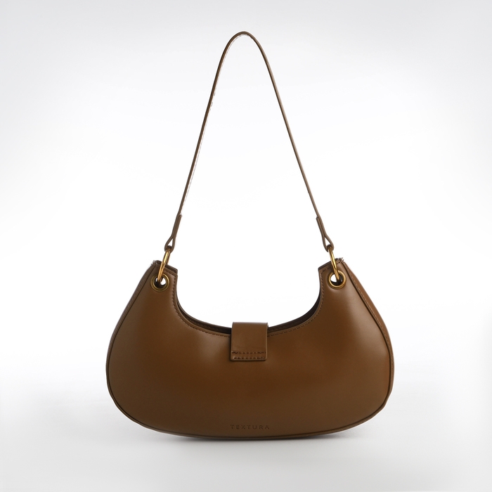 Сумка женская багет на молнии TEXTURA, средний размер, цвет коричневый Сумка женская багет на молнии TEXTURA, средний размер, цвет коричневый