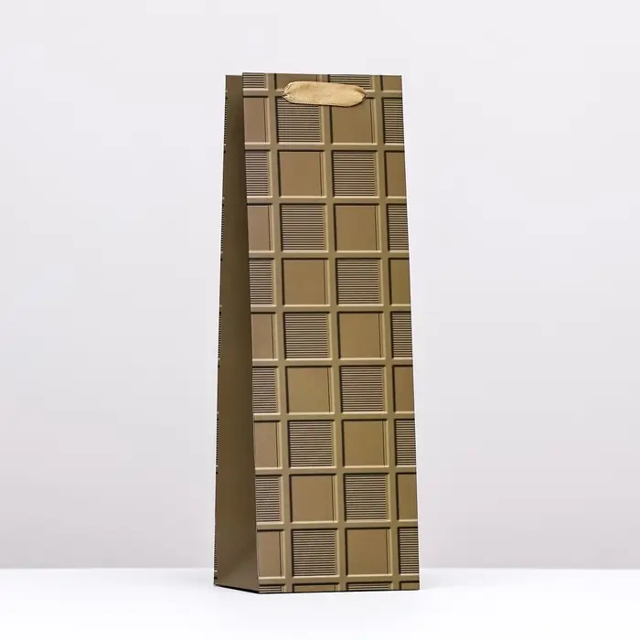 Пакет под бутылку «Кирпичики», 12×36×9 см