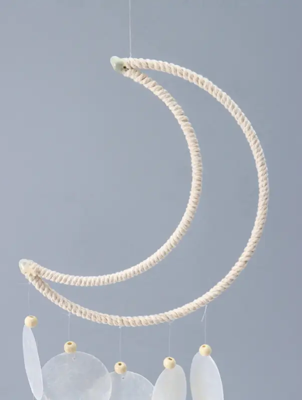 Ловец снов "Месяц" перламутр 19 кружков d=4,8 см 15х50 см