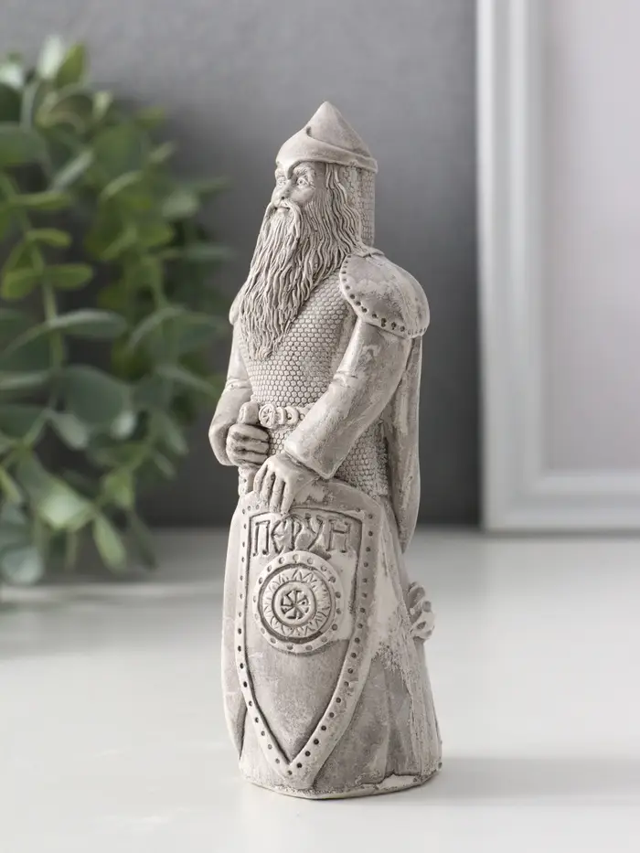 Фигура славянский бог «Перун», 13×5×4.5 см, серая