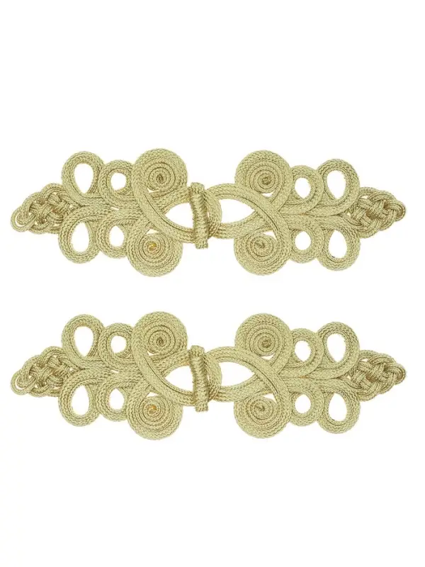 Вышивка, золото длина 22 см, в наборе 2 штуки