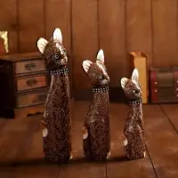 Сувенир дерево (набор 3 шт) "Кошки" 30,25,20 см