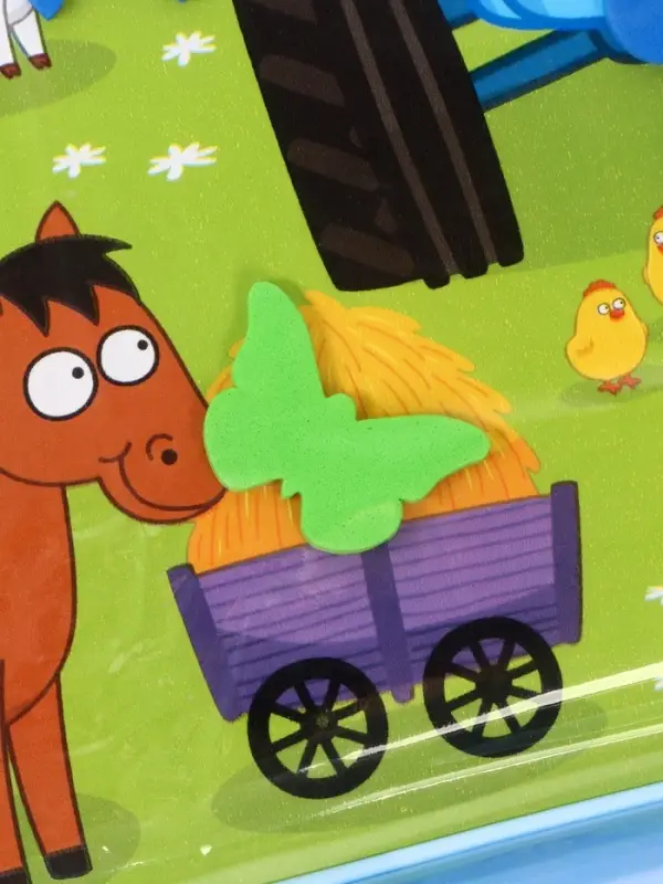 Акваковрик надувной, 60&times;50 см, фигурки EVA, Синий Трактор