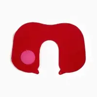 Подушка надувная для шеи, для путешествий, с насосом, 47&times;27 см, МИКС