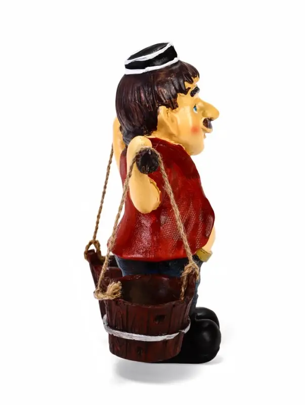 Садовая фигура из полистоуна &laquo;Дедушка с ведрами&raquo;, 20&times;7&times;19 см, Greengo