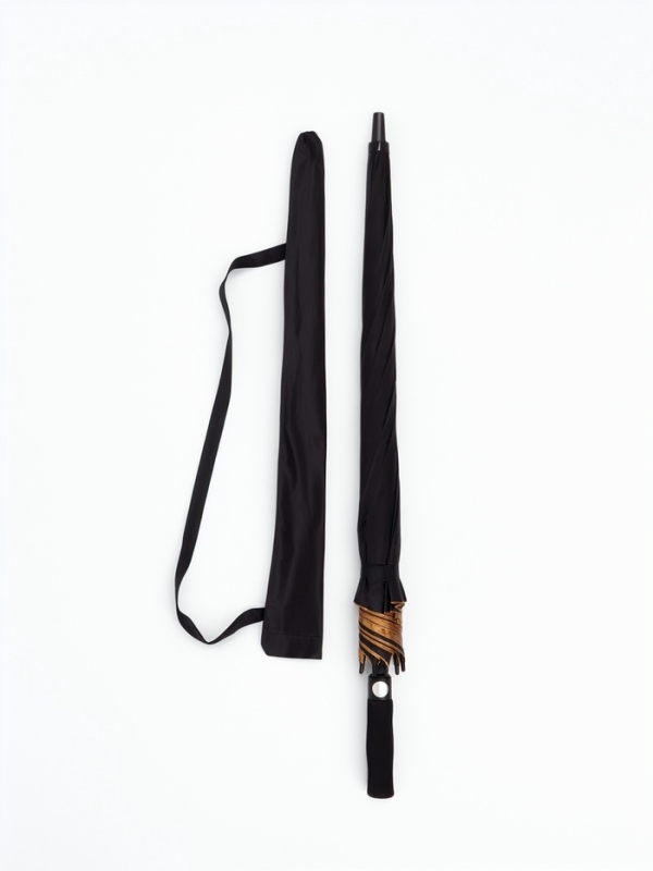 Зонт полуавтоматический «Однотон», 8 спиц, R = 60/70 см, D = 120 см, цвет чёрный/бронза Зонт полуавтоматический «Однотон», 8 спиц, R = 60/70 см, D = 120 см, цвет чёрный/бронза