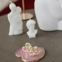 Серьги с жемчугом &laquo;Грейс&raquo; сердечки, цвет белый в золоте