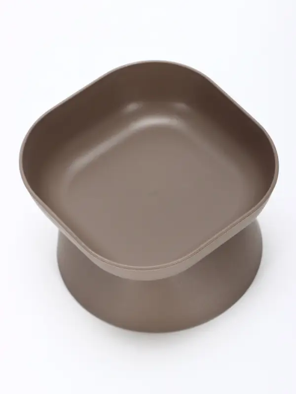 Миска для животных &laquo;КУБ&raquo;, 200 мл, покрытие софт-тач, французский серый