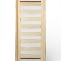 Дверь для бани и сауны &laquo;Зебра&raquo;, коробка 170&times;70 см, деревянная, стекло 4 мм