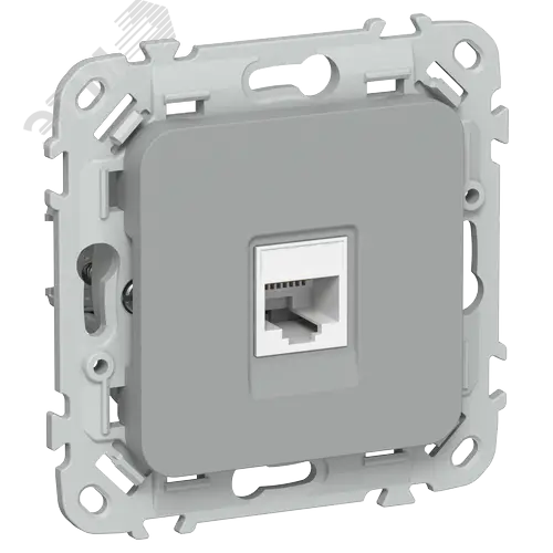 FLITE Розетка компьютерная RJ45 категория 5Е UTP РК5е-1-0-ФлС серый IEK