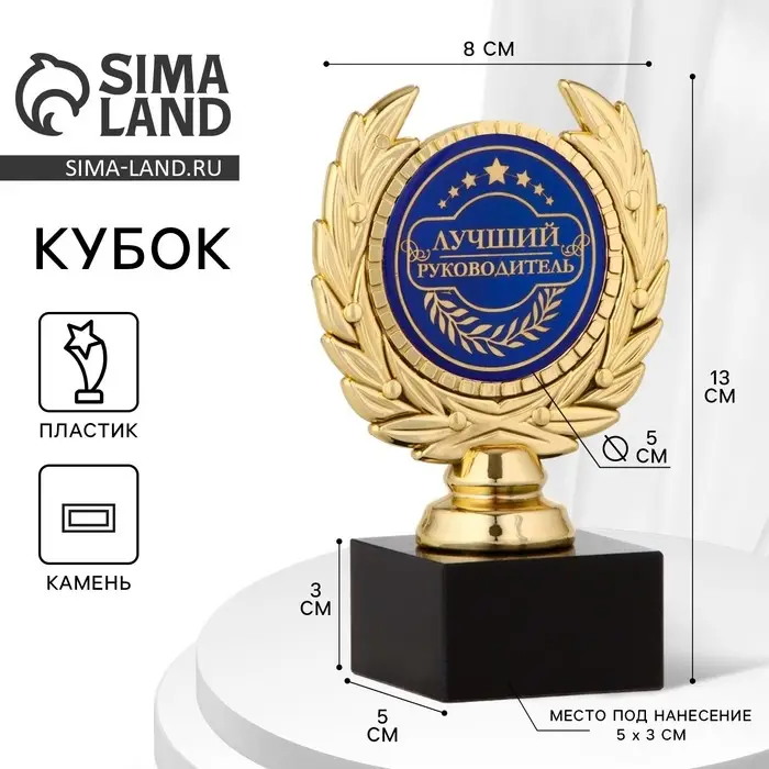 Кубок &laquo;Лучший руководитель&raquo; наградная фигура, пластик, 13 см