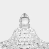 Икорница &laquo;Икринка&raquo;, 110 мл, 7.5&times;9.5 см, с крышкой, стекло, прозрачная