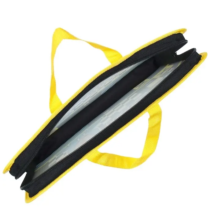 Папка с ручками А4, 340 х 245 х 35 мм, пластиковая, молния вокруг, Hatber "Влад А4"