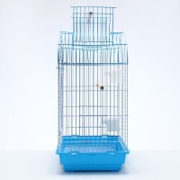 Клетка для птиц Bd-3/1o, раскрывающаяся крыша, 47,5 х 37 х 70 см, голубая