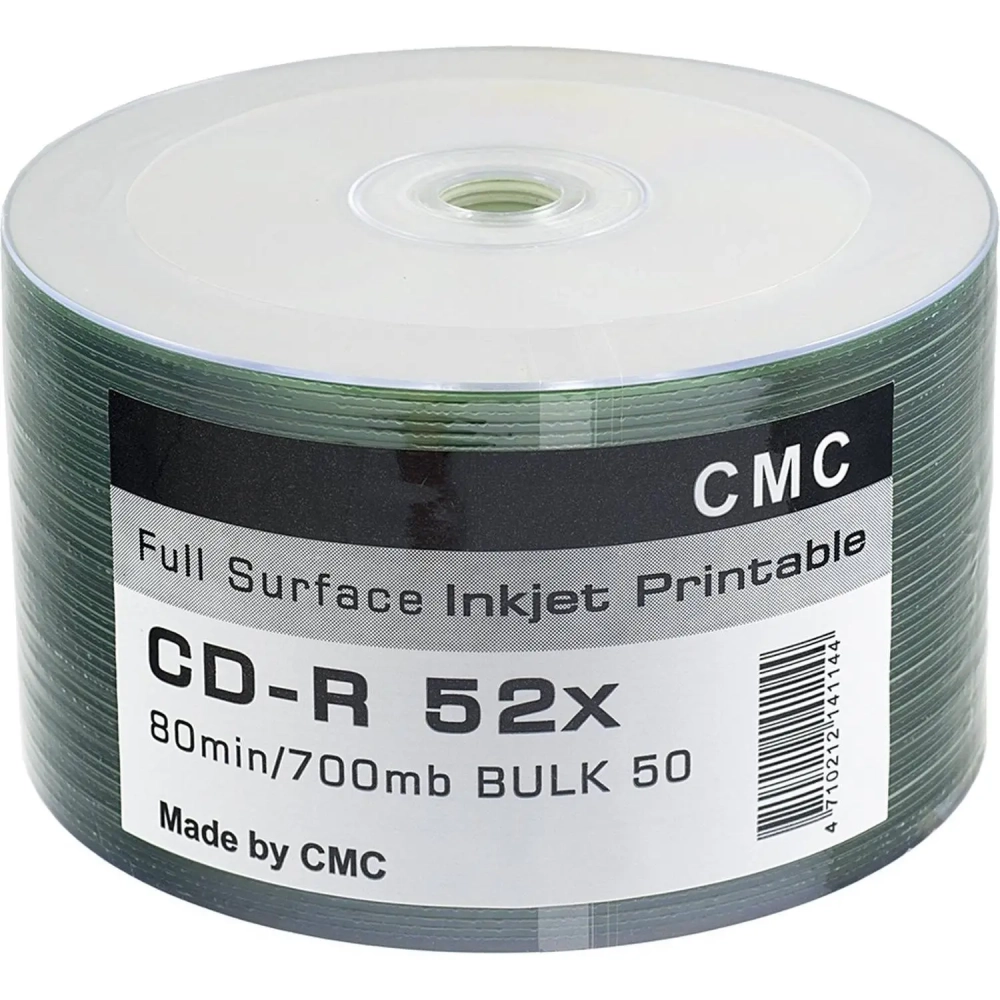 Носители информации CMC CD-R 80 52x Bulk/50 Full Ink Print