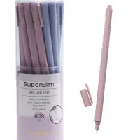Ручка гелевая BrunoVisconti. Super Slim. Zefir 0.28 мм, стерж/черн, МИКС