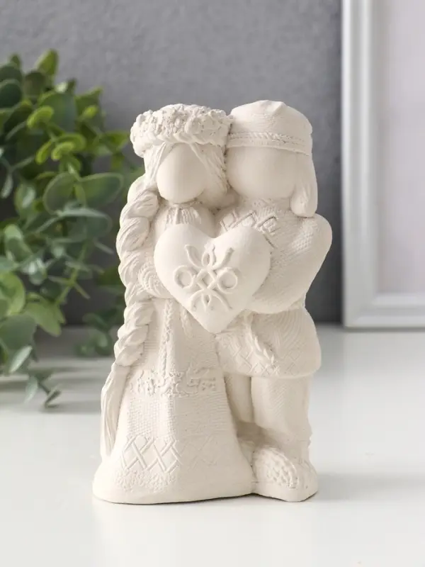Фигура «Оберег неразлучники», 14×8×5.5 см, натуральный