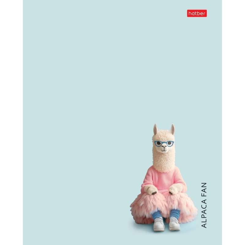 Тетрадь 48л А5ф клетка,скоба Пластик.облож,ассорт,Любитель альпак,090249
