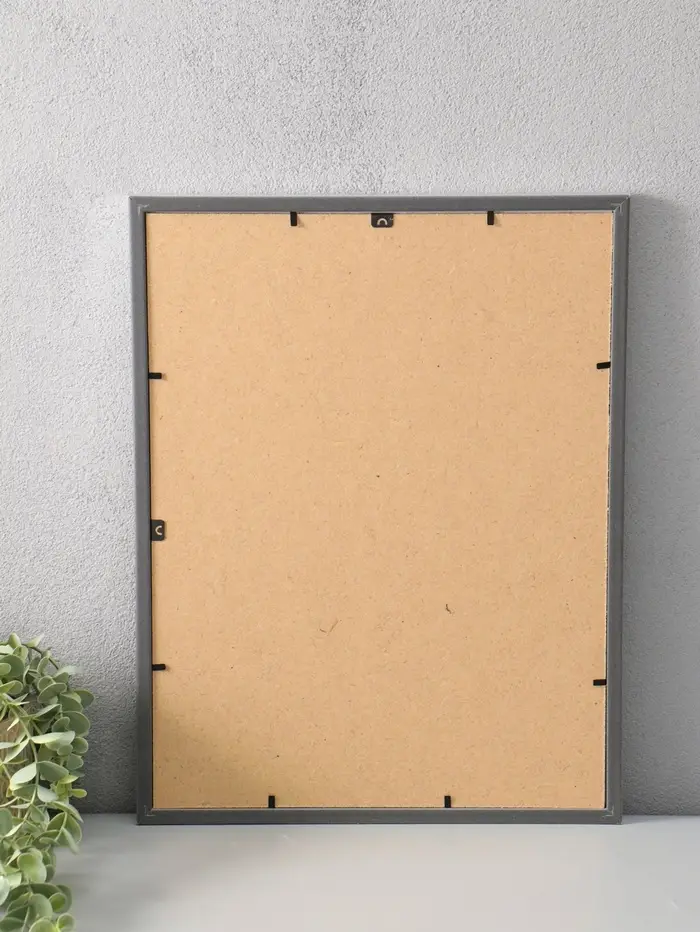 Фоторамка для фото 30х40 см "Oframe", пластик, серебряный, (пластиковый экран)