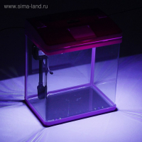 Аквариум SeaStar LS-380F в комплекте: LED-лампа, фильтр, 30 л, розовый