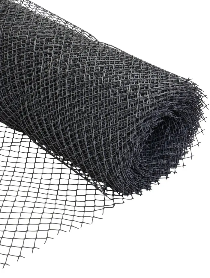 Сетка садовая, 1&times;20 м, ячейка ромб 15&times;15 мм, пластиковая, серая, Greengo, в рулоне