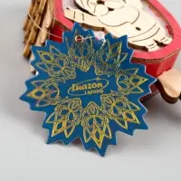 Ёлочная игрушка &laquo;Домик с Дедом Морозом&raquo;, 9&times;8&times;4 см, от батареек, свечение тёплое белое