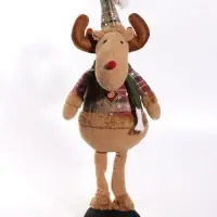 Игрушка новогодняя &laquo;Лосик в наряде в стиле пэчворк&raquo;, 10&times;17&times;50 см