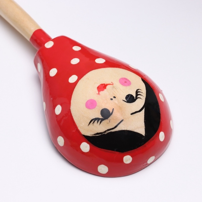 Ложка полубаская «Матрёшка», 19×6 см, микс Ложка полубаская «Матрёшка», 19×6 см, микс