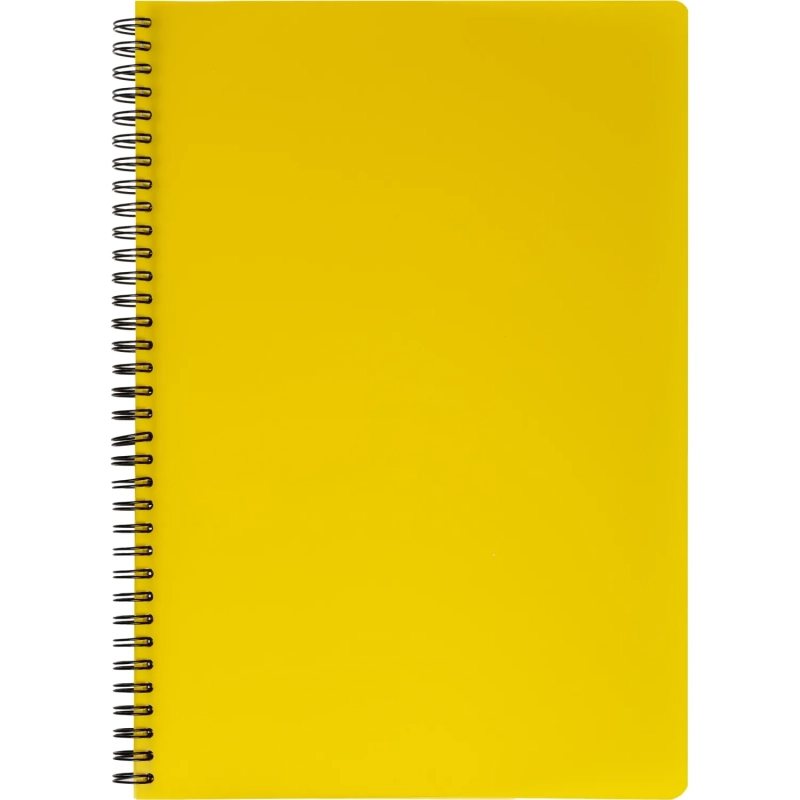 Бизнес-тетрадь А4,96л,кл,спир,пластик,тон.бл. Attache Bright colours Желтый