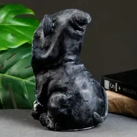 Фигурка полистоун &laquo;Котик хиппи&raquo;, чёрный, 26&times;12&times;16 см