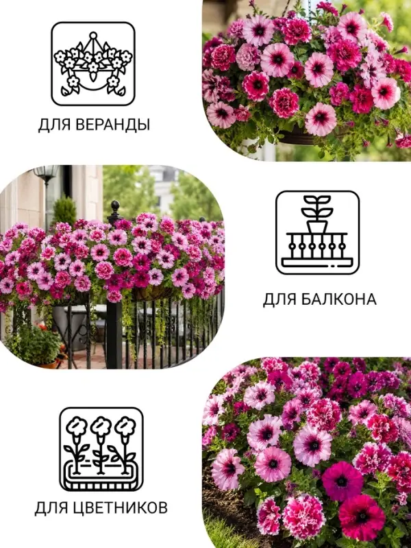 Семена цветов Петуния &laquo;Титан&raquo;, бахромчатая, смесь, 7 шт., &laquo;Гавриш&raquo;