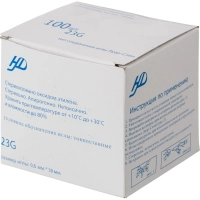 Игла инъекционная 23G (0,6х30 мм), 100 шт/уп