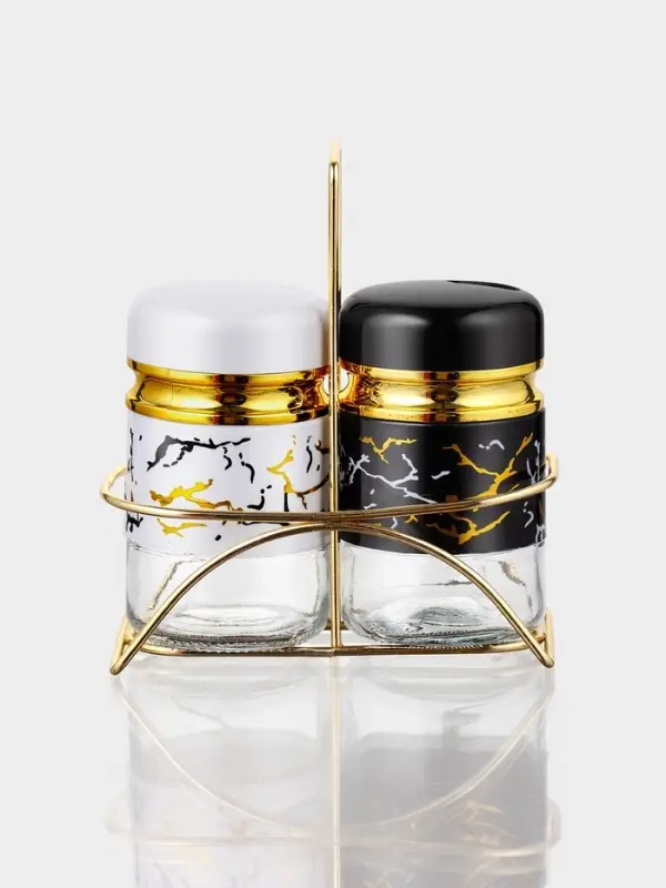 Набор для специй Набор для специй "S&P.Marble", 2 шт, на подставке