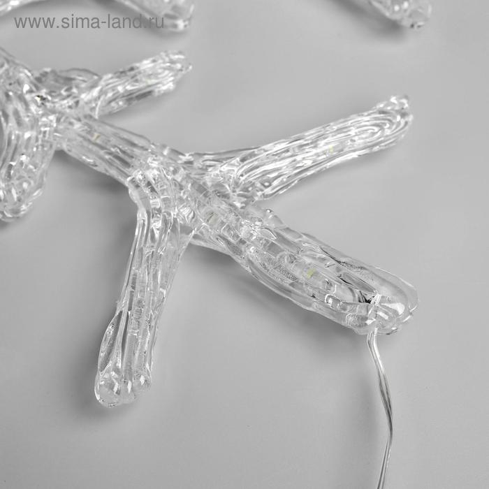 Светодиодная фигура «Снежинка» 39 см, акрил, 50 LED, 220 В, свечение белое Светодиодная фигура «Снежинка» 39 см, акрил, 50 LED, 220 В, свечение белое