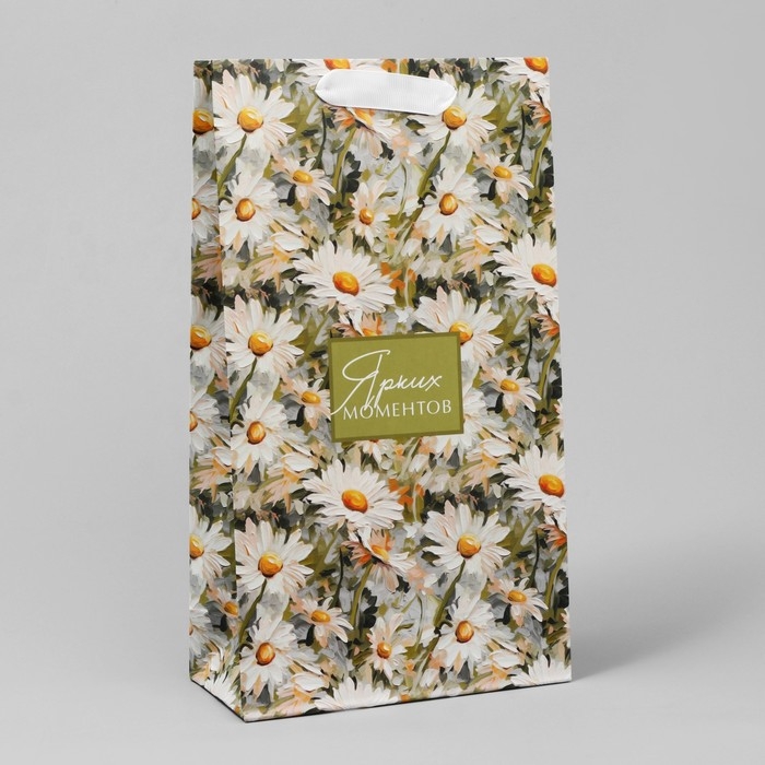 Пакет подарочный под две бутылки, упаковка, «Яркие моменты», 35 х 20 х 9 см Пакет подарочный под две бутылки, упаковка, «Яркие моменты», 35 х 20 х 9 см