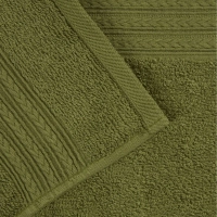 Набор полотенец махровых Luscan/бордюр 400г/м2, 50х90 оливков, 10шт/уп