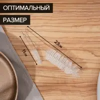 Ёршик для посуды Доляна, 2 шт.: 4×23 см, 2×11 см