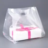 Пакет квадратный полиэтиленовый с вырубной ручкой, упаковка, прозрачный, 30х43+28см ± 5% 60 мкм