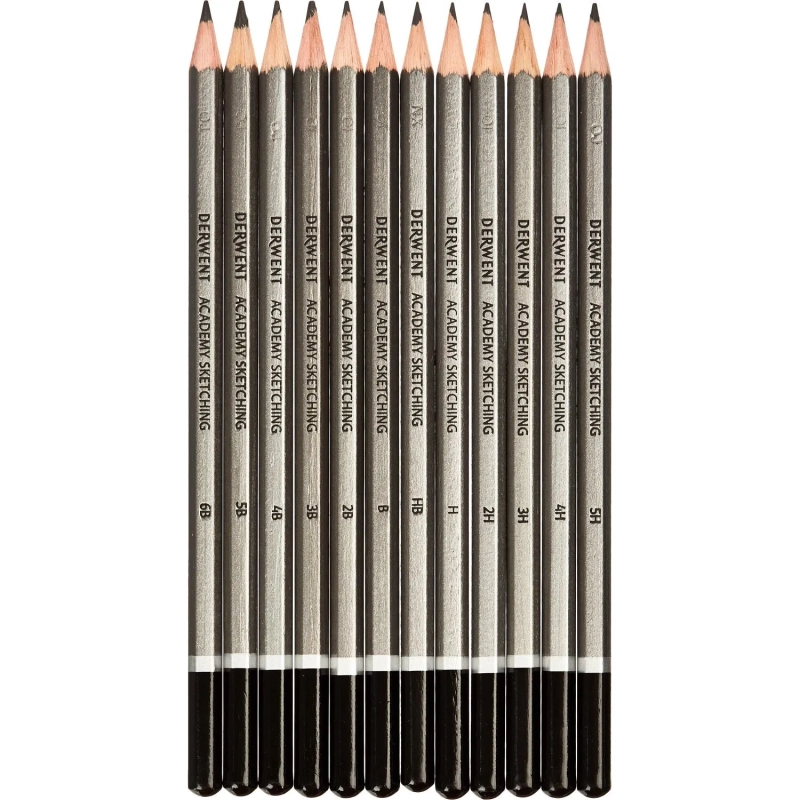Набор карандашей черногр. Derwent Academy Sketching Hang Pack 12шт 5H-6B