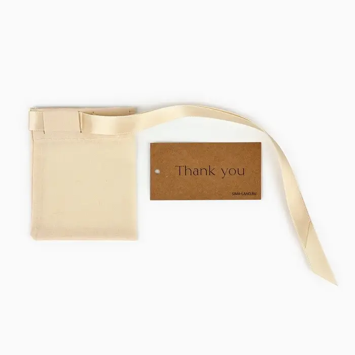 Мешочек подарочный из хлопка «Спасибо», 7 х 9 см +/- 1.5 см Мешочек подарочный из хлопка «Спасибо», 7 х 9 см +/- 1.5 см