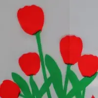 Пакет майка подарочный с боковой складкой, прозрачный, &laquo;Тюльпаны&raquo;, 26&times;43+14 см &plusmn; 5%, 60 мкм