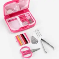 Швейный набор дорожный, 20 предметов, в складной пластиковой коробке, 7&times;6.5&times;2 см, МИКС
