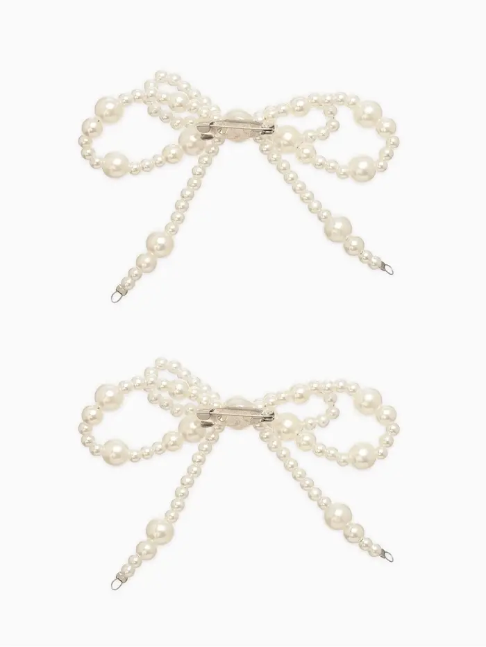 Обвес на штаны "Бантики", цвет белый в серебре